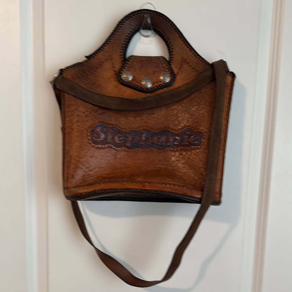 Brown Bohemian Shoulder Bag with Decorative Patterns - Picture 4 of 8
